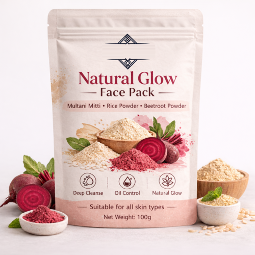 Natural Glow Face Pack with Beetroot & Rice Powder